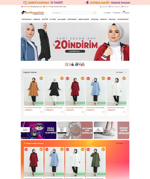Butik Eticaret Yazılımı (14 Temalı)