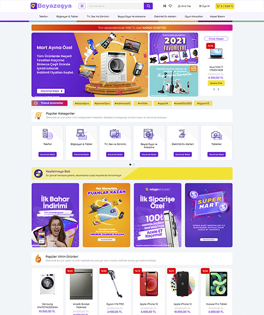 Beyaz Eşya E-ticaret Yazılımı