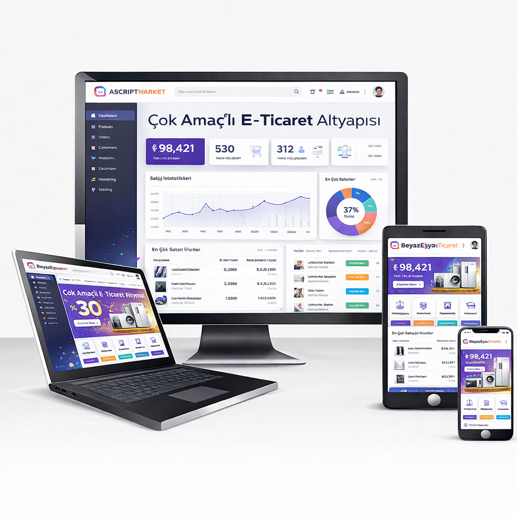 Çok Amaçlı E-Ticaret | Her Sektöre Uygun Online Satış Scripti